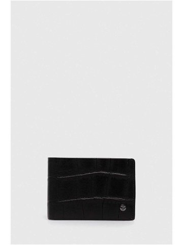 Kožená peněženka Joop černá barva