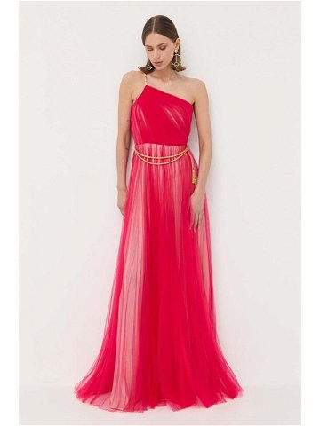 Šaty Elisabetta Franchi růžová barva maxi