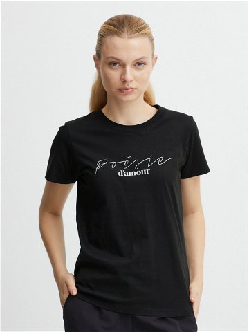 ICHI T-Shirt 20118084 Černá Regular Fit