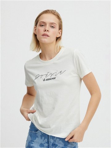 ICHI T-Shirt 20118084 Bílá Regular Fit