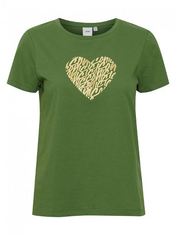 ICHI T-Shirt 20118132 Zelená Regular Fit