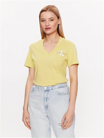Calvin Klein Jeans T-Shirt J20J221429 Žlutá Regular Fit