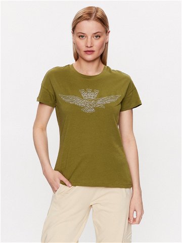 Aeronautica Militare T-Shirt 231TS2103DJ510 Zelená Regular Fit