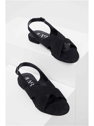 Semišové sandály Answear Lab dámské černá barva