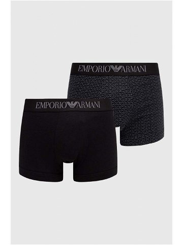 Boxerky Emporio Armani Underwear 2-pack pánské černá barva