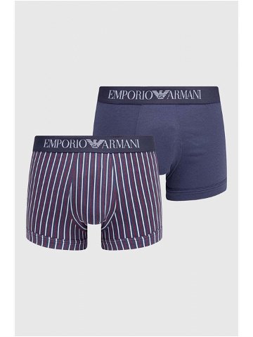 Boxerky Emporio Armani Underwear 2-pack pánské tmavomodrá barva