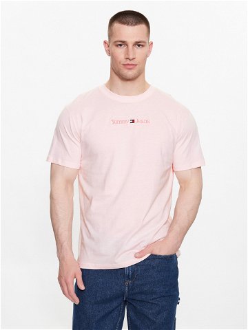 Tommy Jeans T-Shirt DM0DM16825 Růžová Regular Fit