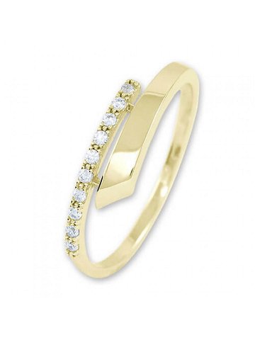 Brilio Něžný dámský prsten ze žlutého zlata s krystaly 229 001 00857 58 mm