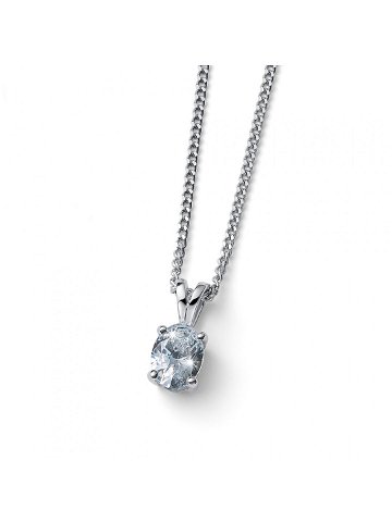 Oliver Weber Půvabný stříbrný náhrdelník Smooth 61186 WHI řetízek přívěsek