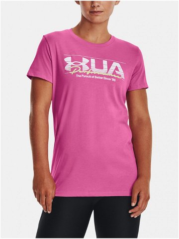 Růžové dámské sportovní tričko Under Armour UA VINTAGE PERFORMANCE SS