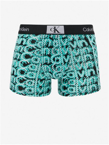 Tyrkysové pánské vzorované boxerky Calvin Klein Underwear