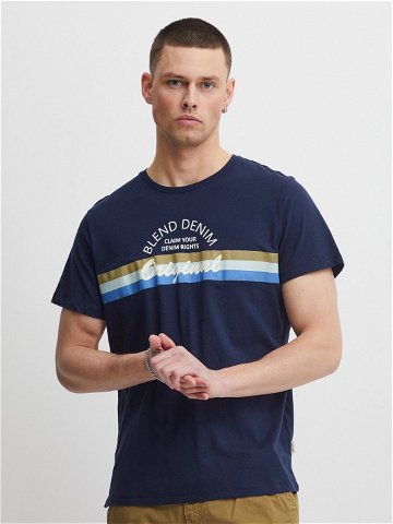 Blend T-Shirt 20715035 Tmavomodrá Regular Fit
