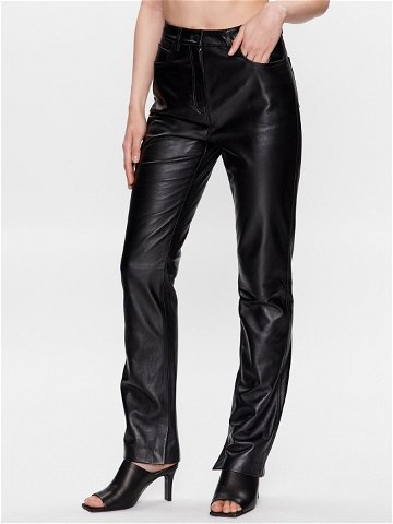 Calvin Klein Kožené kalhoty K20K205487 Černá Regular Fit