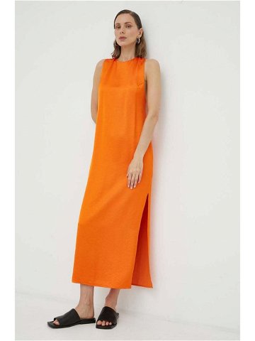 Šaty Samsoe Samsoe oranžová barva maxi