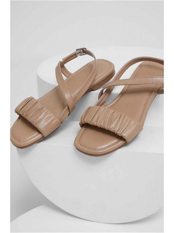 Kožené sandály Answear Lab dámské béžová barva