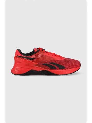 Tréninkové boty Reebok Nano X3 červená barva