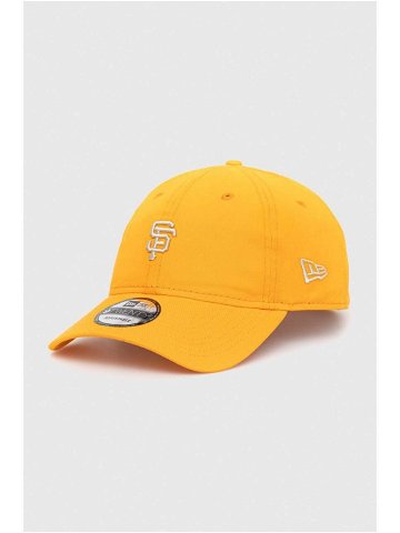 Bavlněná baseballová čepice New Era oranžová barva s aplikací SAN FRANCISCO GIANTS
