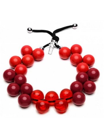 Ballsmania Originální náhrdelník C206SEAS-020 – Rosso – Bordeaux – Rosso trasparete – Rosso