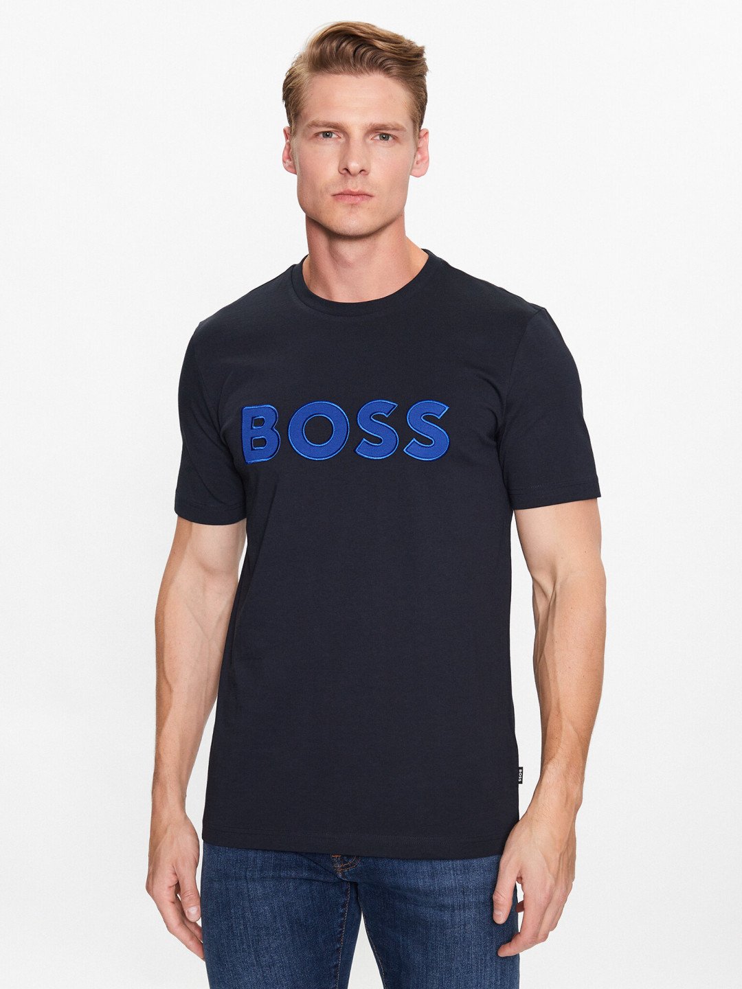 Boss T-Shirt Tiburt 345 50486200 Tmavomodrá Regular Fit