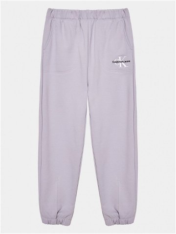 Calvin Klein Jeans Teplákové kalhoty Monogram IG0IG02094 Fialová Regular Fit