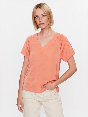 S Oliver T-Shirt 2129455 Oranžová Regular Fit