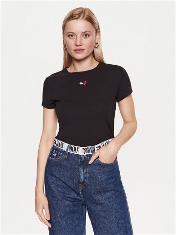 Tommy Jeans T-Shirt DW0DW16259 Černá Regular Fit