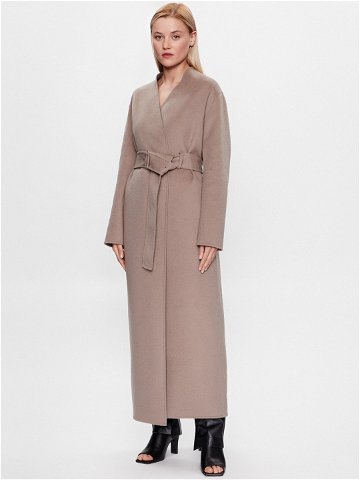 Calvin Klein Vlněný kabát K20K205905 Šedá Regular Fit