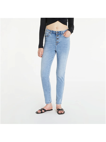 Noisy May Agnes HW Ankle Button Skinny Jeans Blue