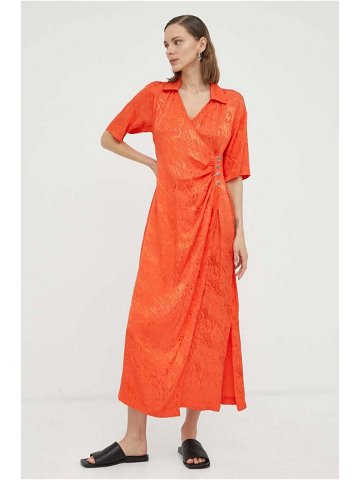 Šaty 2NDDAY oranžová barva maxi