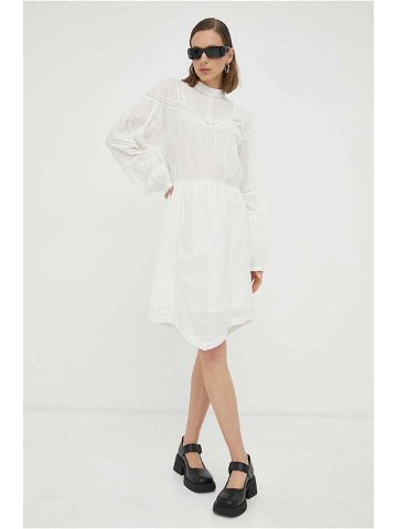 Bavlněné šaty 2NDDAY bílá barva mini