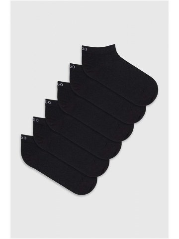 Ponožky HUGO 6-pack dámské černá barva 50483086