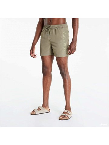 Calvin Klein Medium Drawstring Swim Shorts Green