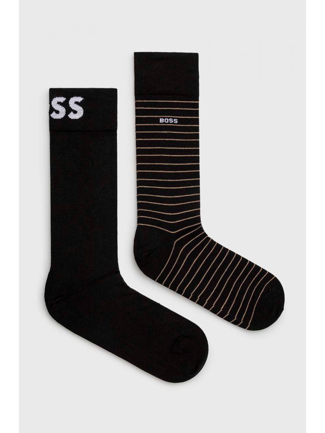 Ponožky BOSS 2-pack pánské černá barva 50467722