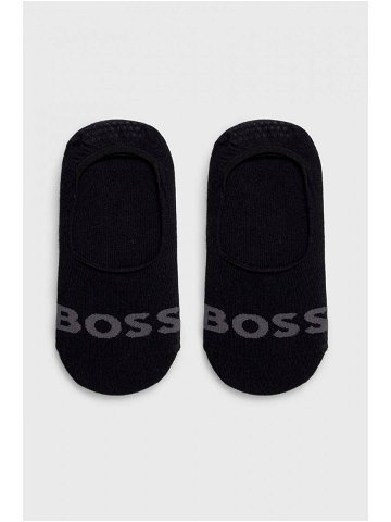 Ponožky BOSS 2-pack pánské černá barva 50477866