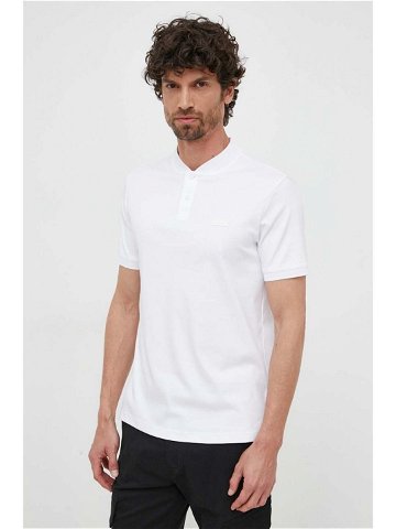 Bavlněné polo tričko Calvin Klein bílá barva K10K111201