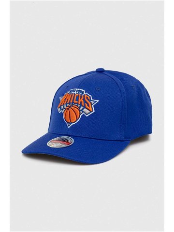 Čepice s vlněnou směsí Mitchell & Ness New York Knicks s aplikací