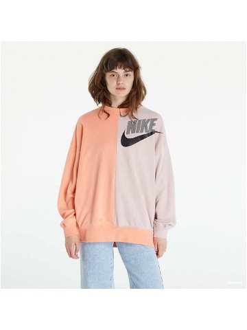 Nike Sportwear Oversized Fleece Dance Sweatshirt Orange Beige