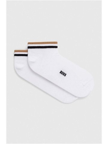 Ponožky BOSS 2-pack pánské bílá barva 50491192