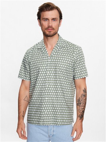 Sisley Košile 5WTRSQ021 Zelená Regular Fit