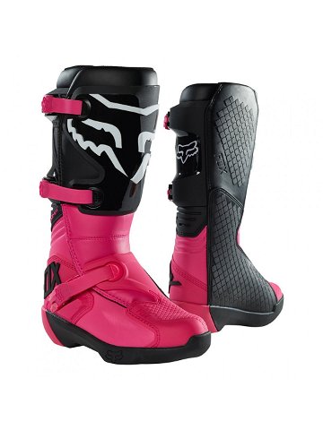 Dámské motokrosové boty FOX Comp Buckle Black Pink MX23 černá růžová 8