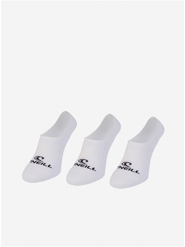 Sada tří párů unisex ponožek v bílé barvě O Neill FOOTIE 3PK