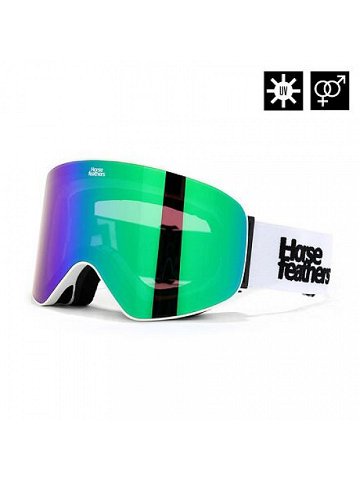 HORSEFEATHERS Snowboardové brýle Edmond – white mirror green WHITE