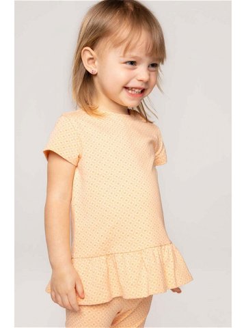 Dětské tričko Coccodrillo béžová barva