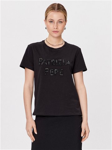 Patrizia Pepe T-Shirt 2M4281 J043-K103 Černá Regular Fit