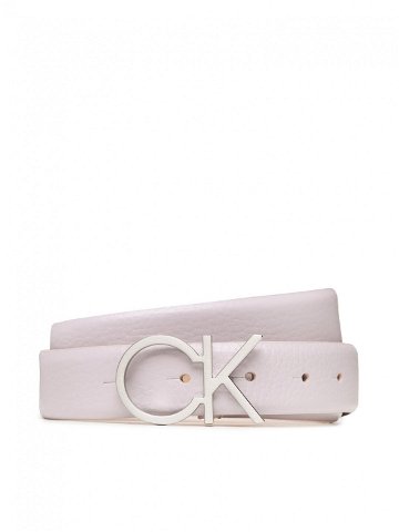 Calvin Klein Dámský pásek Re-Lock Ck logo Belt 30mm Pbl K60K610413 Fialová