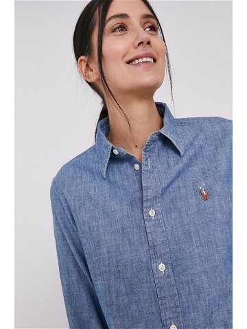 Bavlněná košile Polo Ralph Lauren dámské regular s klasickým límcem 211806182001