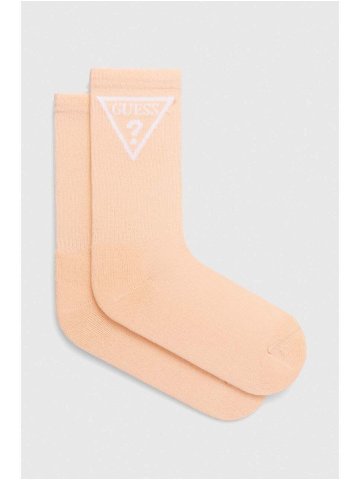 Ponožky Guess ELLEN dámské oranžová barva V2GZ00 ZZ00I