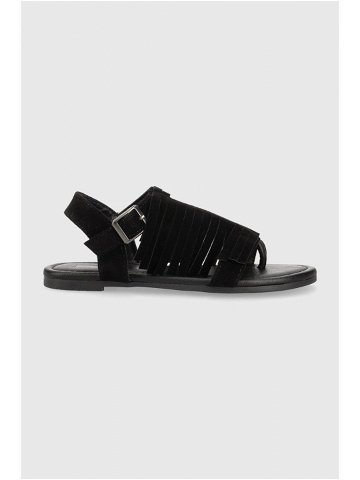 Dětské sandály Sisley černá barva