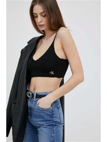 Top Calvin Klein Jeans dámský černá barva