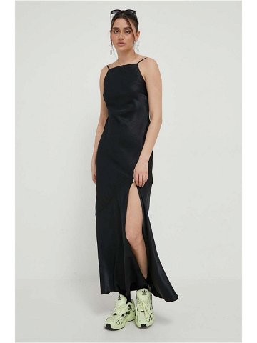 Šaty Abercrombie & Fitch černá barva maxi